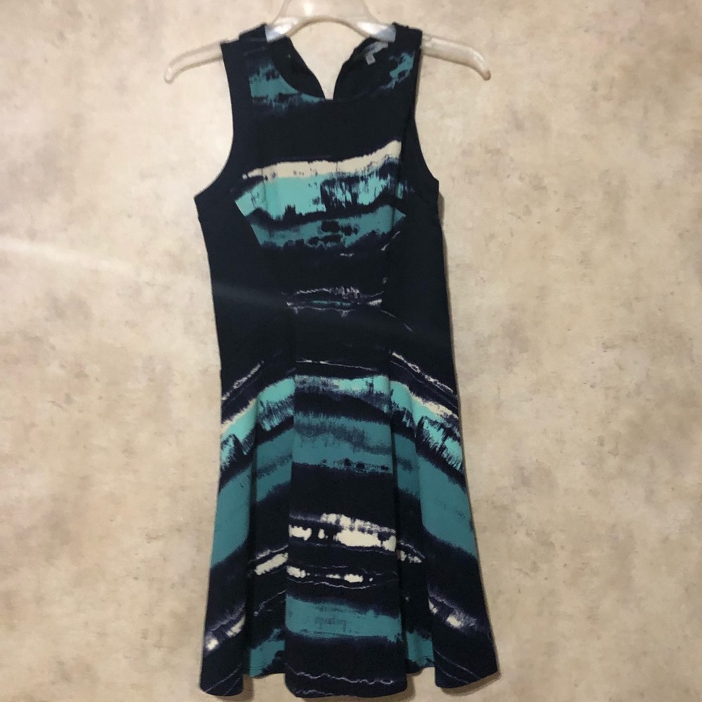 Blue skater dress
